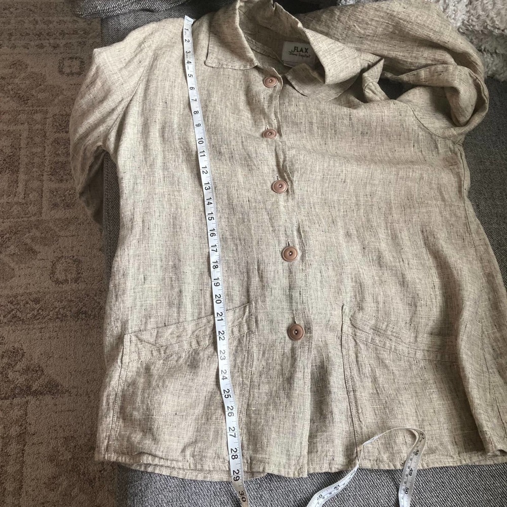 Flax Linen Button Front Jacket - image 6